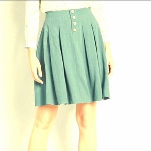 Modcloth Retro Original Whims A-Line Skirt Teal M